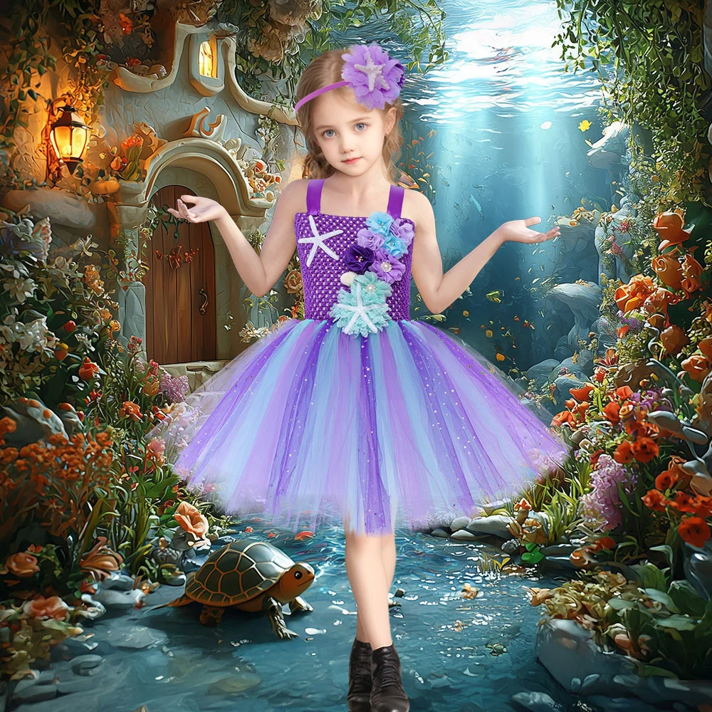 Children Girl Ballet Dress Flower Starfish Mesh Dress Cosplay Costume Birthday Party Halloween Dance Performance Costume
Children Girl Ballet Dress Flower Starfish Mesh Dress Cosplay Costume Birthday Party Halloween Dance Performance Costume