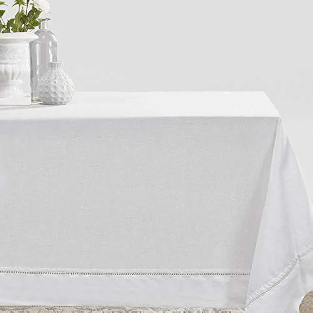 Simple&Opulence Premium 100% Linen Hemstitch Tablecloth-60 x 120 Inch White, Natural Fabric, Rectangular Table Cloth
Simple&Opulence Premium 100% Linen Hemstitch Tablecloth-60 x 120 Inch White, Natural Fabric, Rectangular Table Cloth