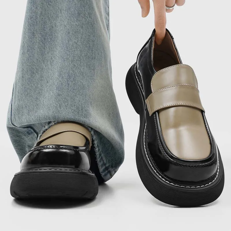 Men High-quality Fashionable Color Blocked Loafers Thick Soled Anti Slip Retro College Style Commuting Shoes
Men High-quality Fashionable Color Blocked Loafers Thick Soled Anti Slip Retro College Style Commuting Shoes