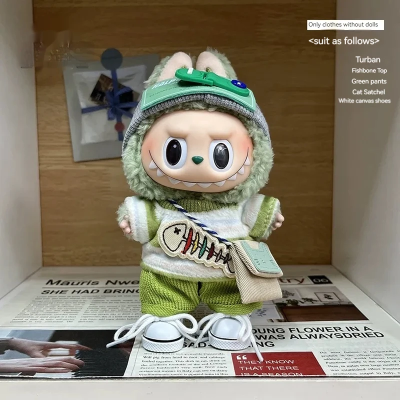 V1 V2 V3 Labubu Clothes Outfit Baby Green Big Fish Satchel Set Labubu Clothing For Collectors Plush Doll'S Clothing Toy Gift
V1 V2 V3 Labubu Clothes Outfit Baby Green Big Fish Satchel Set Labubu Clothing For Collectors Plush Doll'S Clothing Toy Gift