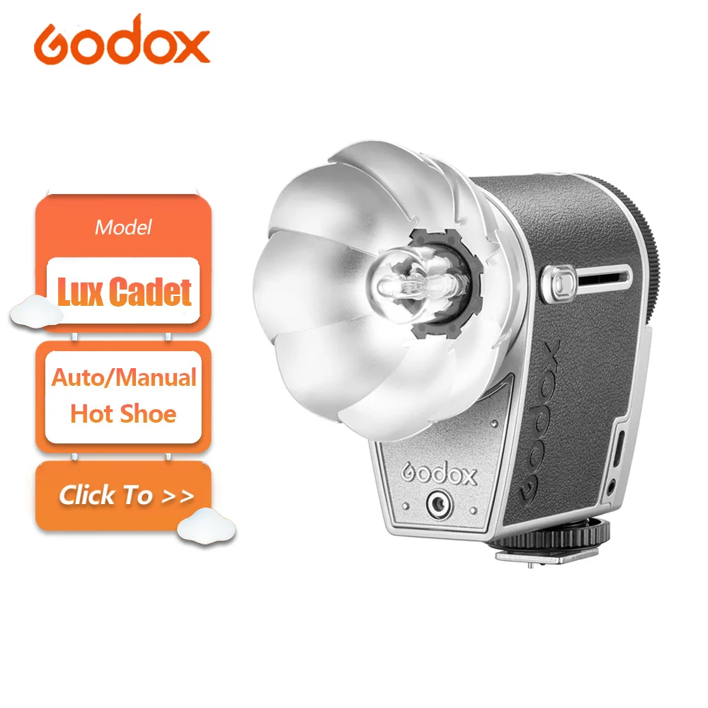 Godox Lux Cadet Retro Camera Flash with Built-In Rechargeable Battery for Canon Sony Nikon Fujifilm Olympus On-camera Flash
Godox Lux Cadet Retro Camera Flash with Built-In Rechargeable Battery for Canon Sony Nikon Fujifilm Olympus On-camera Flash