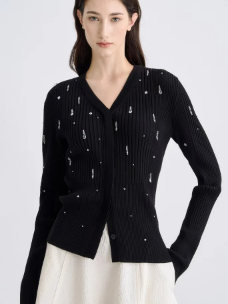 Ele Korean Sle V-Ne Knitted Cardigan Slimming Faion Casual Versatile Long Sve Button up Pure Color 2025 Summer N...
Ele Korean Sle V-Ne Knitted Cardigan Slimming Faion Casual Versatile Long Sve Button up Pure Color 2025 Summer N...