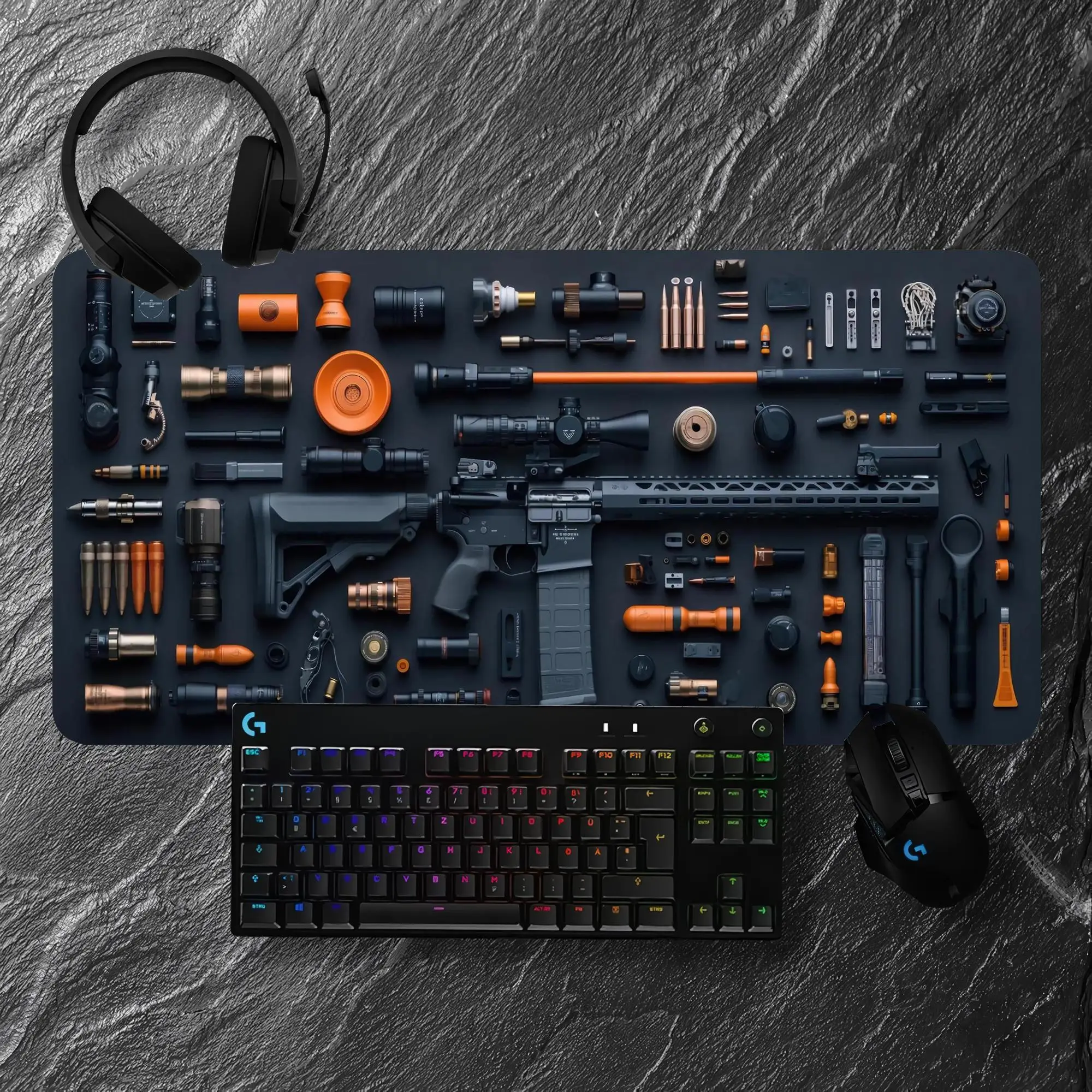 Large Mouse Pad Cool Gungear Extended Thick Gaming Mousepad Non-Slip Rubber Esports Desk Mat LockEdge Orange Offices Decorations
Large Mouse Pad Cool Gungear Extended Thick Gaming Mousepad Non-Slip Rubber Esports Desk Mat LockEdge Orange Offices Decorations