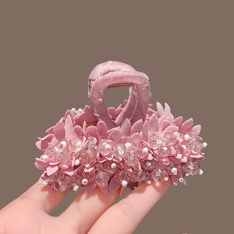 Нежно-розовая заколка-краб с цветочным узором и бусинами, средняя, для волос, романтическая, женская, аксессуар для прически
Нежно-розовая заколка-краб с цветочным узором и бусинами, средняя, для волос, романтическая, женская, аксессуар для прически