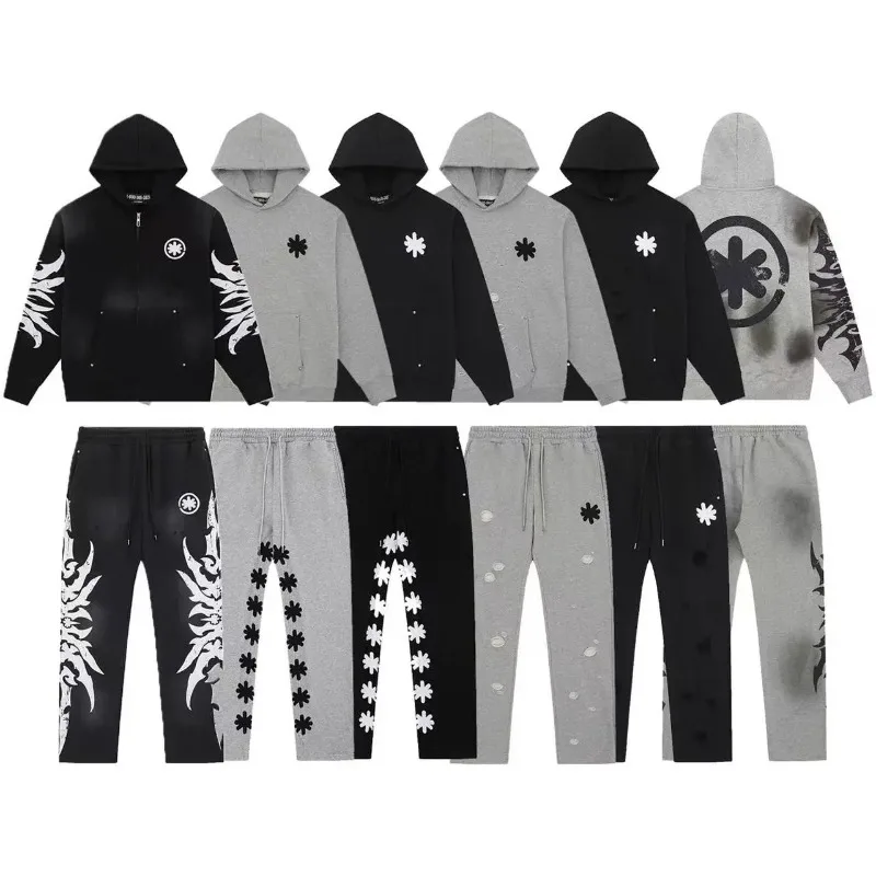Vintage Gray Black Pants High Quality Men Women Cotton Damaged Hole Loose with Tags Sweatpants
Vintage Gray Black Pants High Quality Men Women Cotton Damaged Hole Loose with Tags Sweatpants