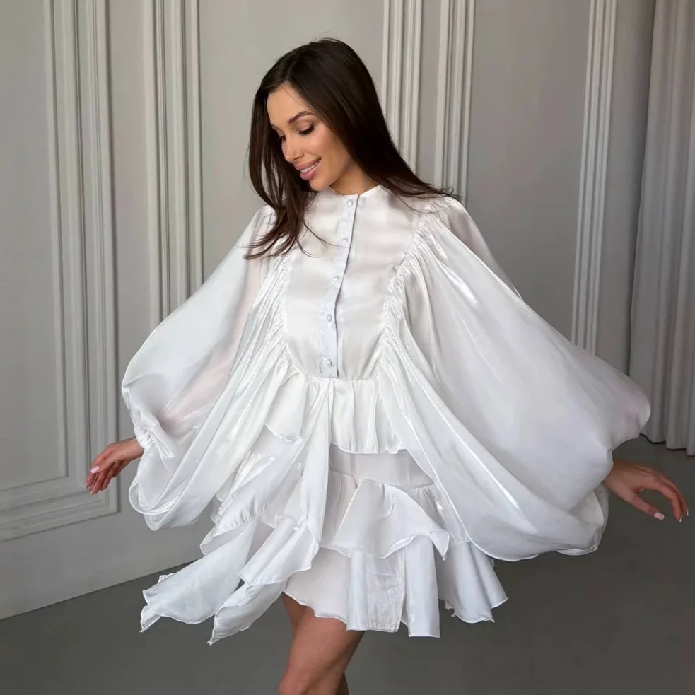 Halter Neck Dress Women Summer White Lantern Sleeve A Line Mini Dresses Jumpsuit Playsuit
Halter Neck Dress Women Summer White Lantern Sleeve A Line Mini Dresses Jumpsuit Playsuit