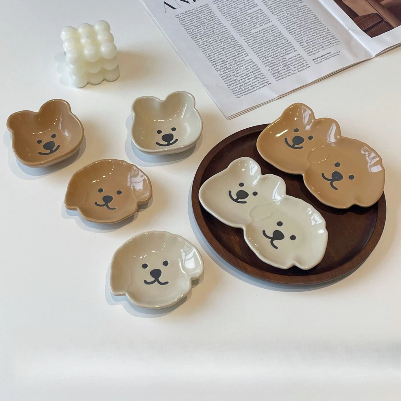 Mini Soy Sauce Dish Cute Bear Dog Puppy Dipping Saucer Ceramic Plate Seasoning Serving Tool Kitchen Supplies Household Tableware
Mini Soy Sauce Dish Cute Bear Dog Puppy Dipping Saucer Ceramic Plate Seasoning Serving Tool Kitchen Supplies Household Tableware