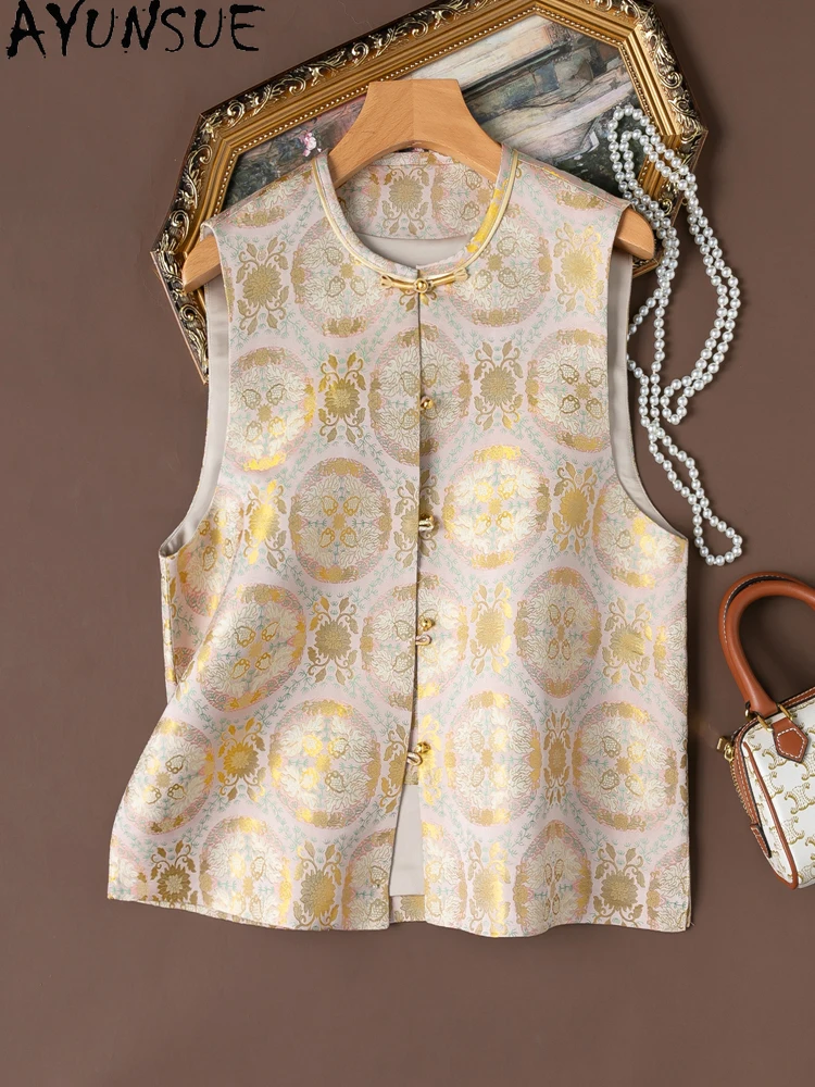 AYUNSUE 100% Mulberry Silk Tank Tops Woman Autumn Winter Tops for Woman Clothing High Quality Sleeveless Shirts Woman 2025
AYUNSUE 100% Mulberry Silk Tank Tops Woman Autumn Winter Tops for Woman Clothing High Quality Sleeveless Shirts Woman 2025