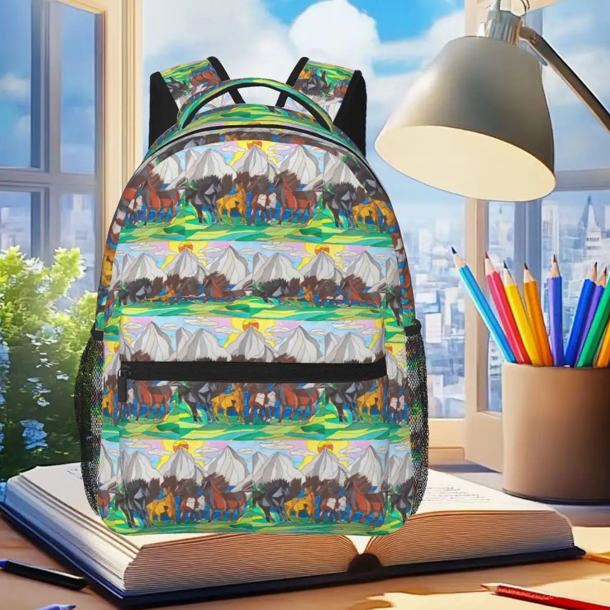 Four Galloping Wild Horses Backpack Student Boys Girls BookBag Kids School Bag Laptop Shoulder Bags for Men Women
Four Galloping Wild Horses Backpack Student Boys Girls BookBag Kids School Bag Laptop Shoulder Bags for Men Women
