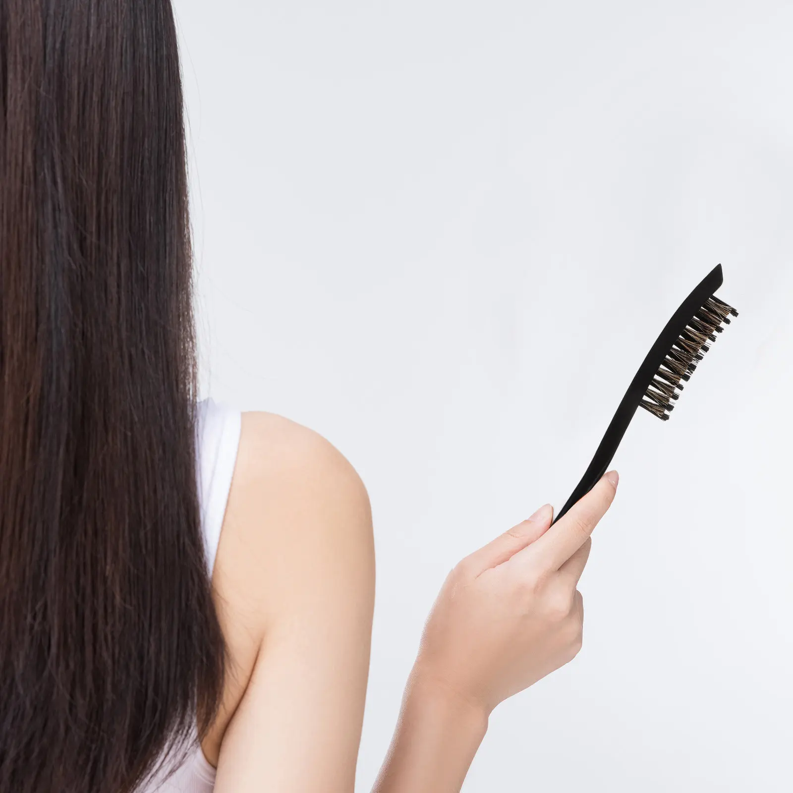 Premium Pig Bristle Brush Wooden Handle Pointed Tail Detangler Smoothing Hairbrush for Slick Bun Straight Fine Hair Teasing
Premium Pig Bristle Brush Wooden Handle Pointed Tail Detangler Smoothing Hairbrush for Slick Bun Straight Fine Hair Teasing