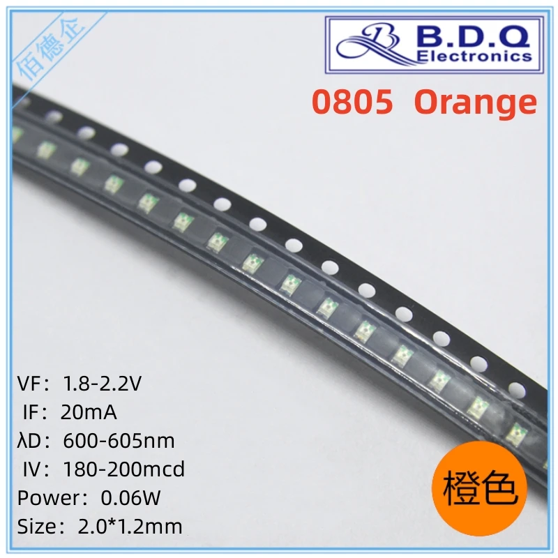 0805 Orange LED Lamp Beads SMD LED Light Size 2012 Light-emitting Diode High Bright Quality 100pcs
0805 Orange LED Lamp Beads SMD LED Light Size 2012 Light-emitting Diode High Bright Quality 100pcs
