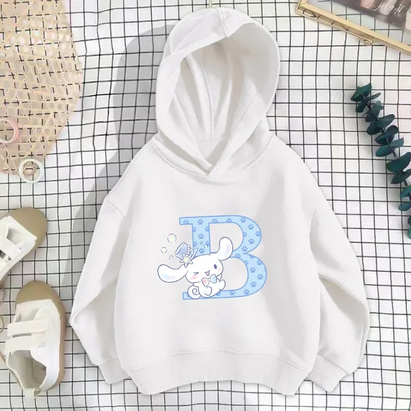 Sanrio Cinnamoroll Детские толстовки с буквой A B C D Толстовки Одежда для девочек Kawaii Пуловер Аниме Мультфильмы для мальчиков Детские повседневные топы
Sanrio Cinnamoroll Детские толстовки с буквой A B C D Толстовки Одежда для девочек Kawaii Пуловер Аниме Мультфильмы для мальчиков Детские повседневные топы