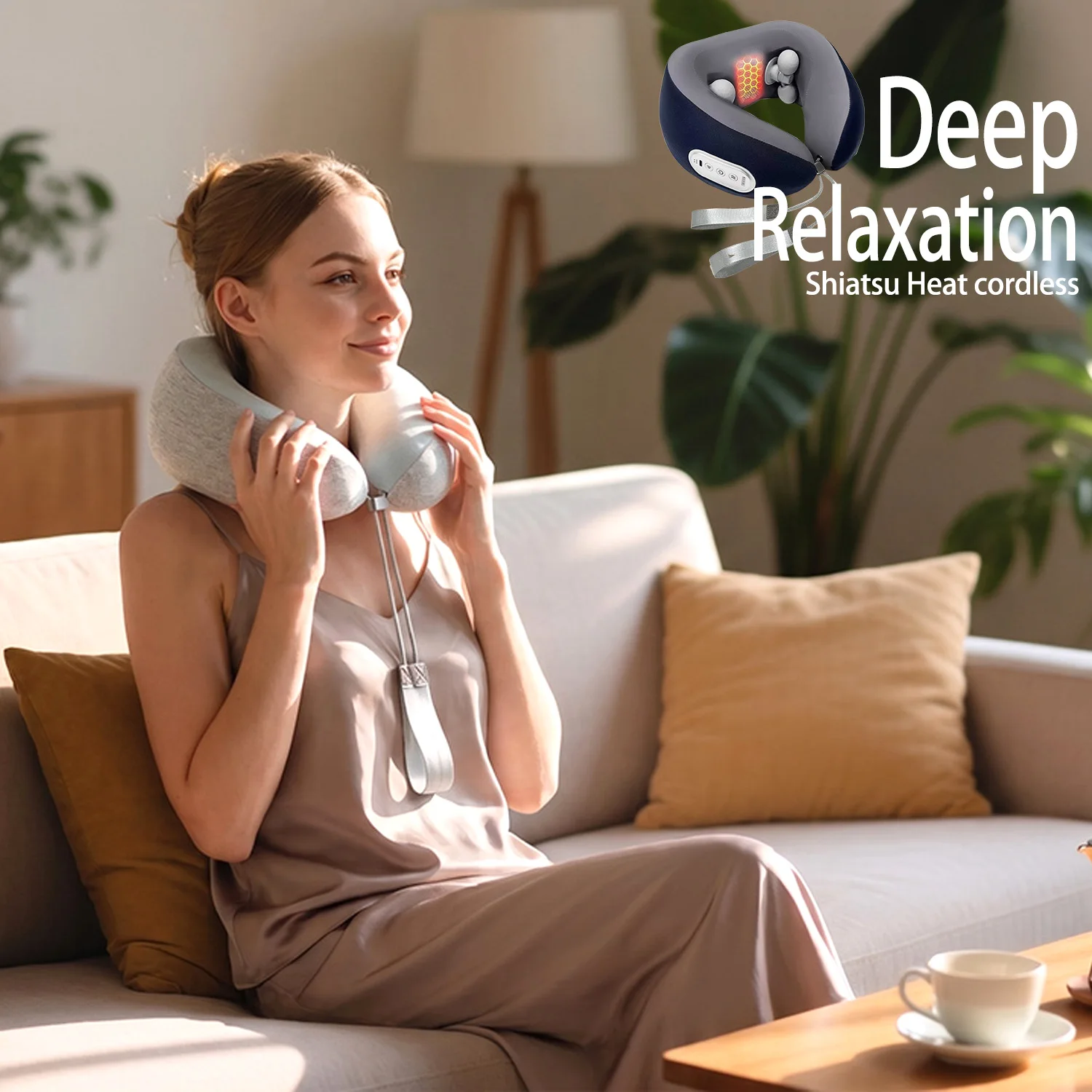 Neck Massager Pillow for Pain Relief deep Tissue, Shiatsu Neck Massage with Heat,Cordless Massage Pillow,Ideal Gift
Neck Massager Pillow for Pain Relief deep Tissue, Shiatsu Neck Massage with Heat,Cordless Massage Pillow,Ideal Gift
