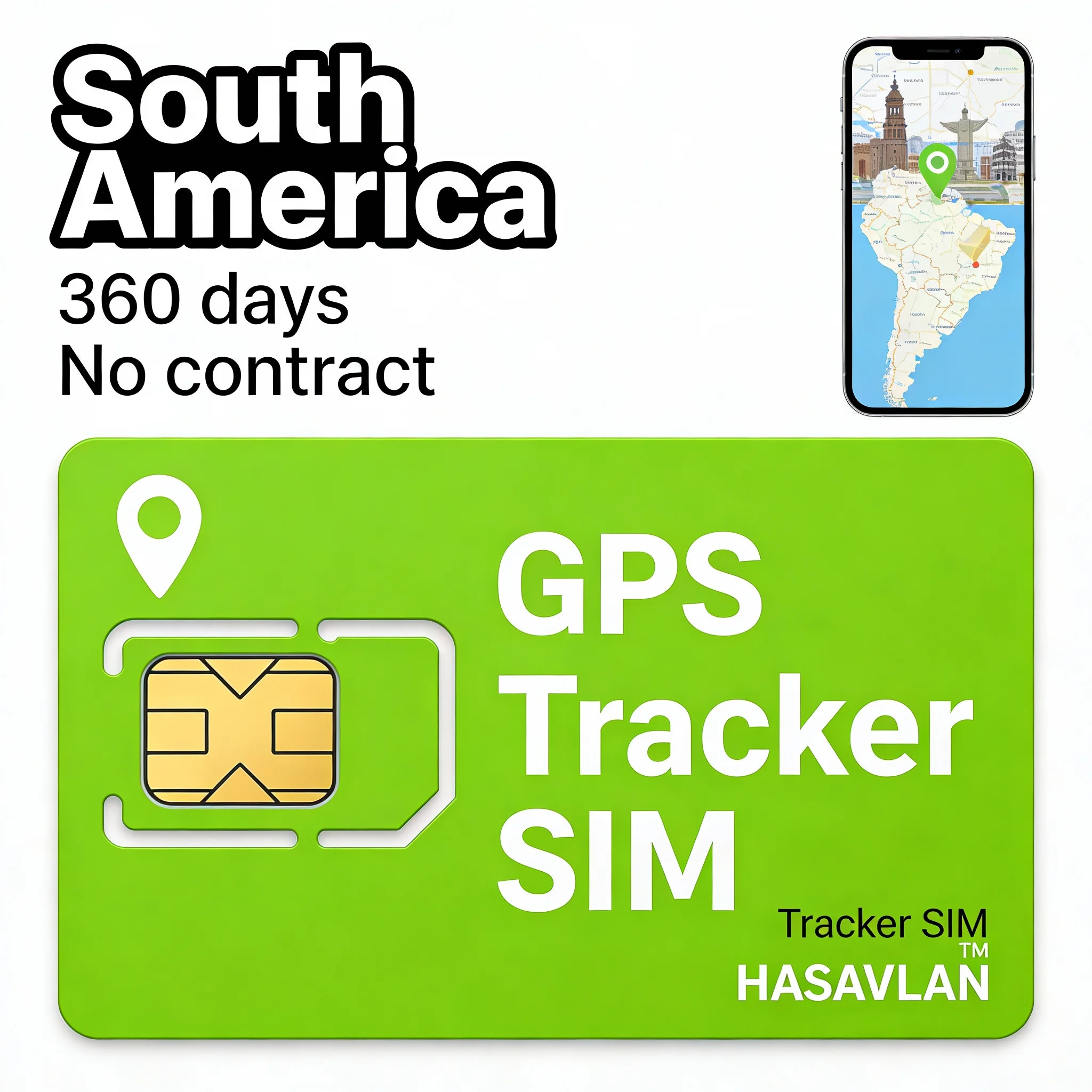 South America 4G LTE M2M SIM card for GPS trackers – walkie talkie 360MB/360 days, no contract
South America 4G LTE M2M SIM card for GPS trackers – walkie talkie 360MB/360 days, no contract