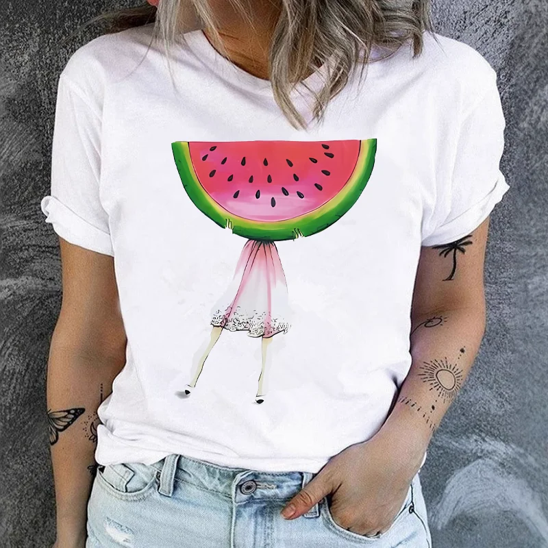 Pineapple Watermelon Fruit Print Short Sleeve White Round Neck T-shirt for Women Graphic T Shirts Tops Aesthetic Clothes
Pineapple Watermelon Fruit Print Short Sleeve White Round Neck T-shirt for Women Graphic T Shirts Tops Aesthetic Clothes
