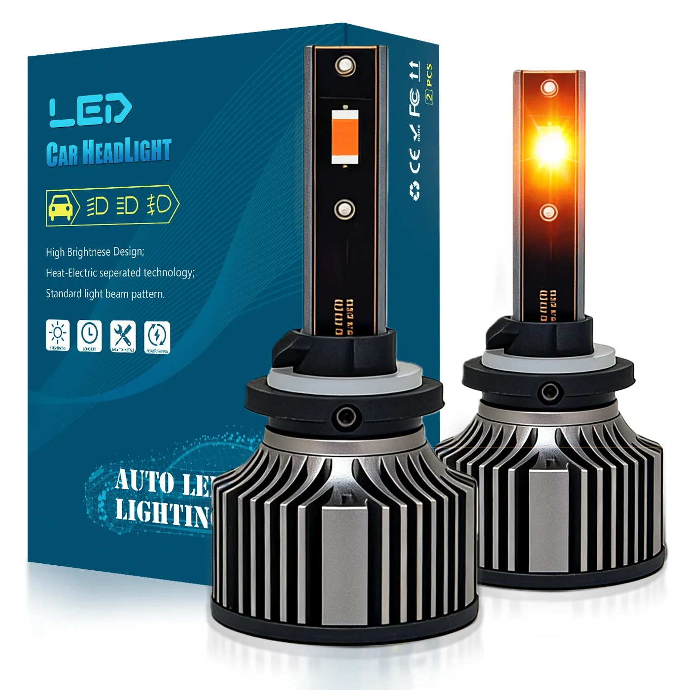12V 50W 2000K Amber Orange LED Headlight Bulbs Fog Lamp Fit H3 H7 HB3 HB4 HIR2 H8 H9 H11 H10 H16 9005 9006 9012
12V 50W 2000K Amber Orange LED Headlight Bulbs Fog Lamp Fit H3 H7 HB3 HB4 HIR2 H8 H9 H11 H10 H16 9005 9006 9012