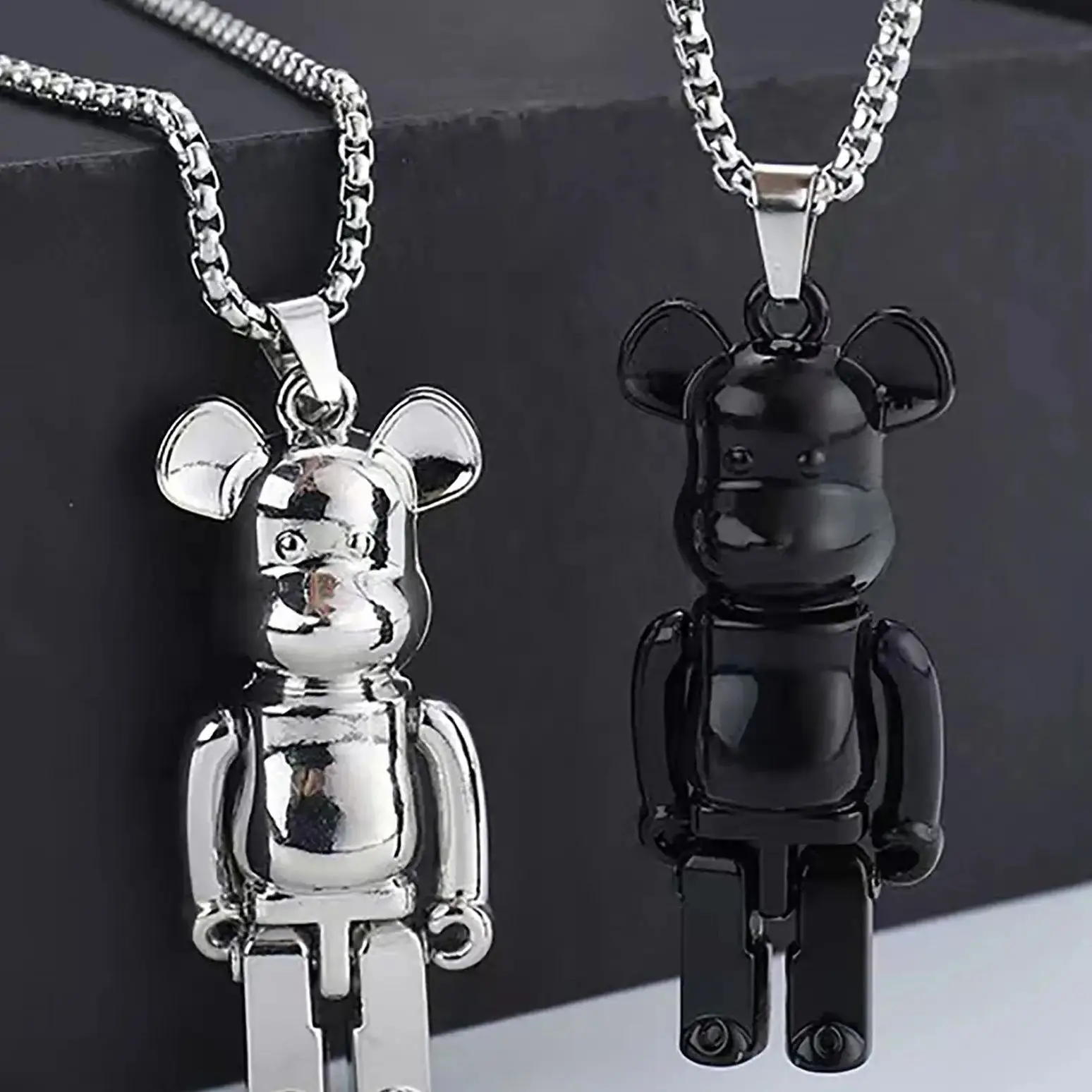 Black And White Bear, Body Movement, Pendant, Hip Hop Street Punk Sweater Pendant Accessories
Black And White Bear, Body Movement, Pendant, Hip Hop Street Punk Sweater Pendant Accessories