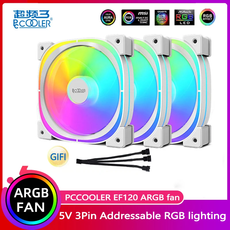 Pccooler EF120 Высокопроизводительный 5 В 3-контактный комплект вентиляторов ARGB 61,3 куб. футов в минуту 25,7 дБА Чистота медь Гидравлический подшипник Амортизация 120 мм Вентилятор
Pccooler EF120 Высокопроизводительный 5 В 3-контактный комплект вентиляторов ARGB 61,3 куб. футов в минуту 25,7 дБА Чистота медь Гидравлический подшипник Амортизация 120 мм Вентилятор