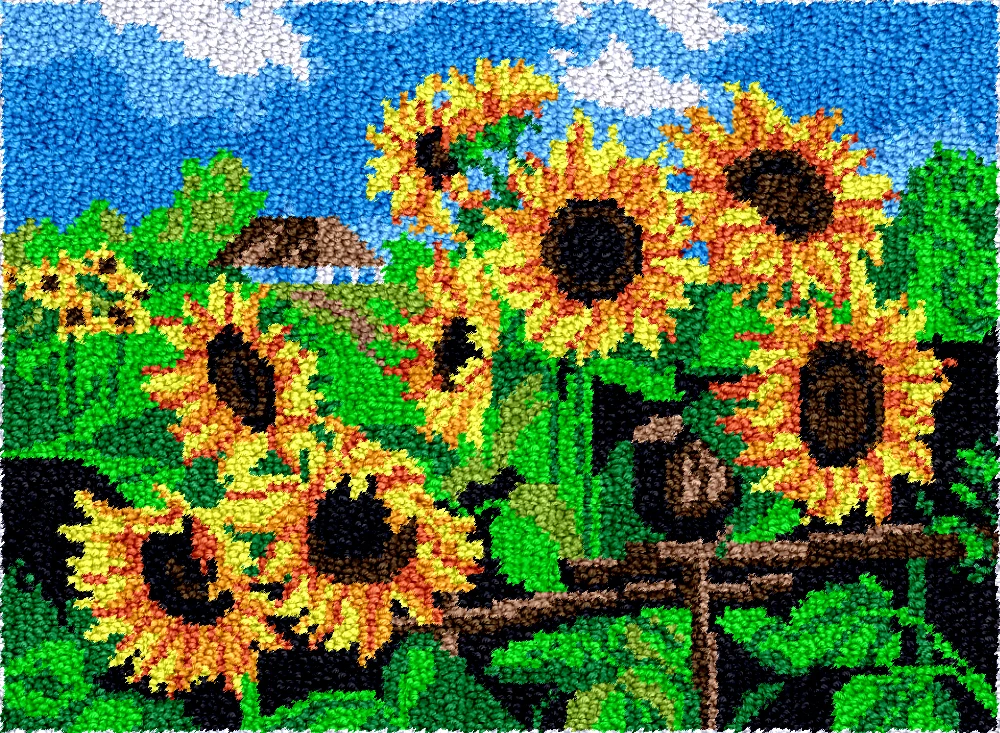 Latch Hook Rug Kits Tapestry Making Kits with Pre-Printed Canvas Crochet Needlework Crafts for Adult 55-75CM Sunflowers
Latch Hook Rug Kits Tapestry Making Kits with Pre-Printed Canvas Crochet Needlework Crafts for Adult 55-75CM Sunflowers