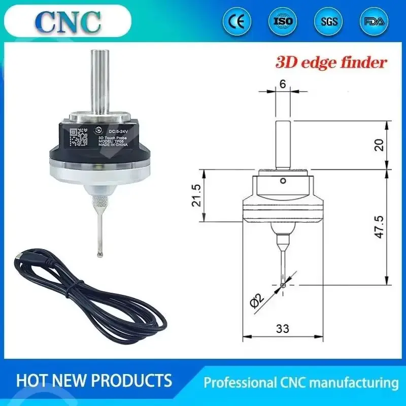 6MM TP06 split rod carved latest V5 anti-roll 3D Touch edge finder to find the center CNC probe mach3 and grbl
6MM TP06 split rod carved latest V5 anti-roll 3D Touch edge finder to find the center CNC probe mach3 and grbl