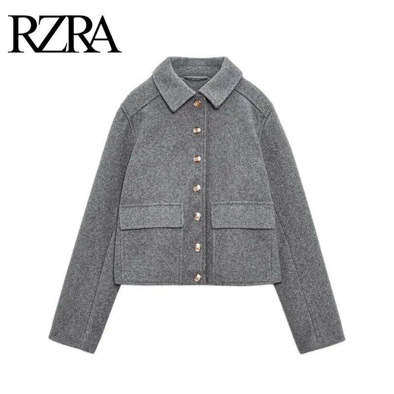 RZRA women's autumn new style small fragrant lapel gold button flap pocket short woolen jacket jacket for women
RZRA women's autumn new style small fragrant lapel gold button flap pocket short woolen jacket jacket for women