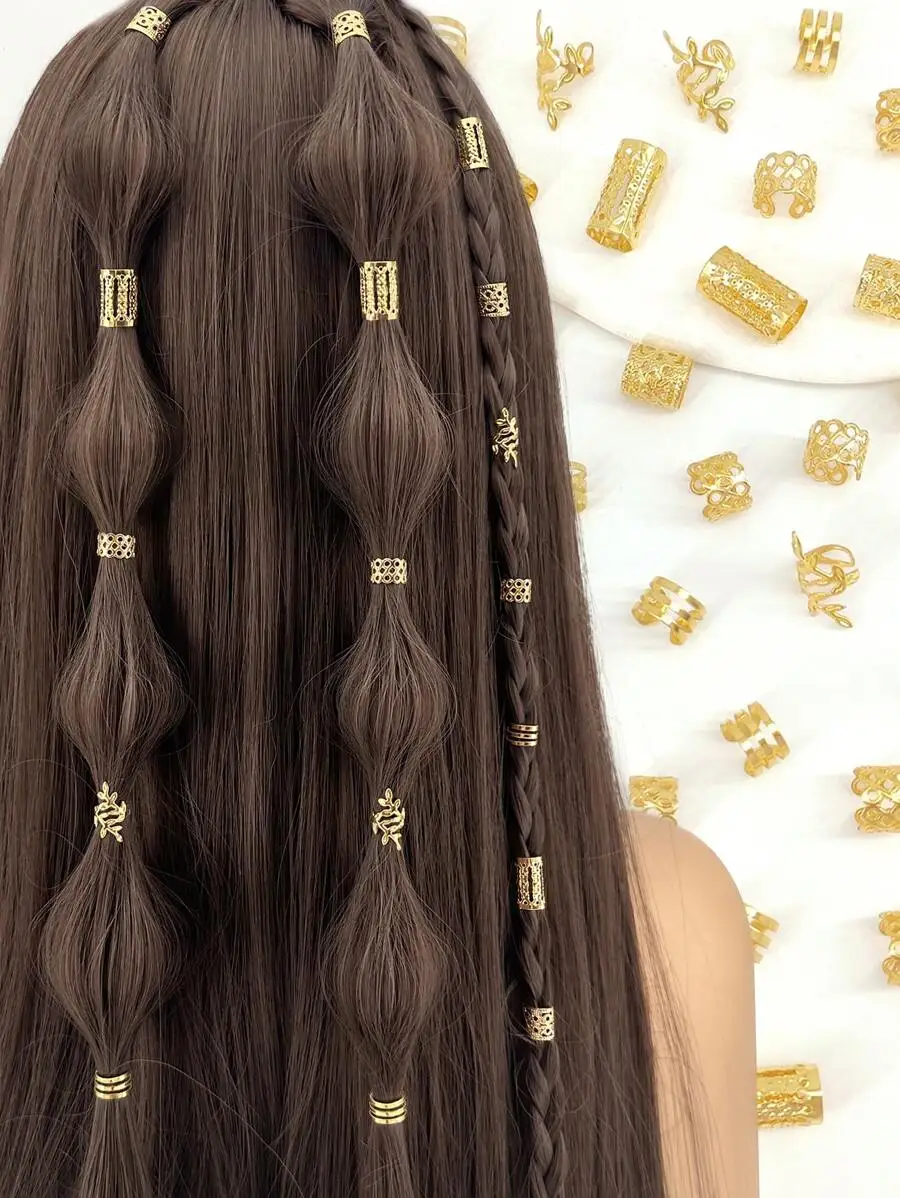 PCS Vintage Boho Style Alloy Hair Rings Set - Hollow Out Round Hair Accessories For Women And Girls, Elegant Solid Color Hair
PCS Vintage Boho Style Alloy Hair Rings Set - Hollow Out Round Hair Accessories For Women And Girls, Elegant Solid Color Hair