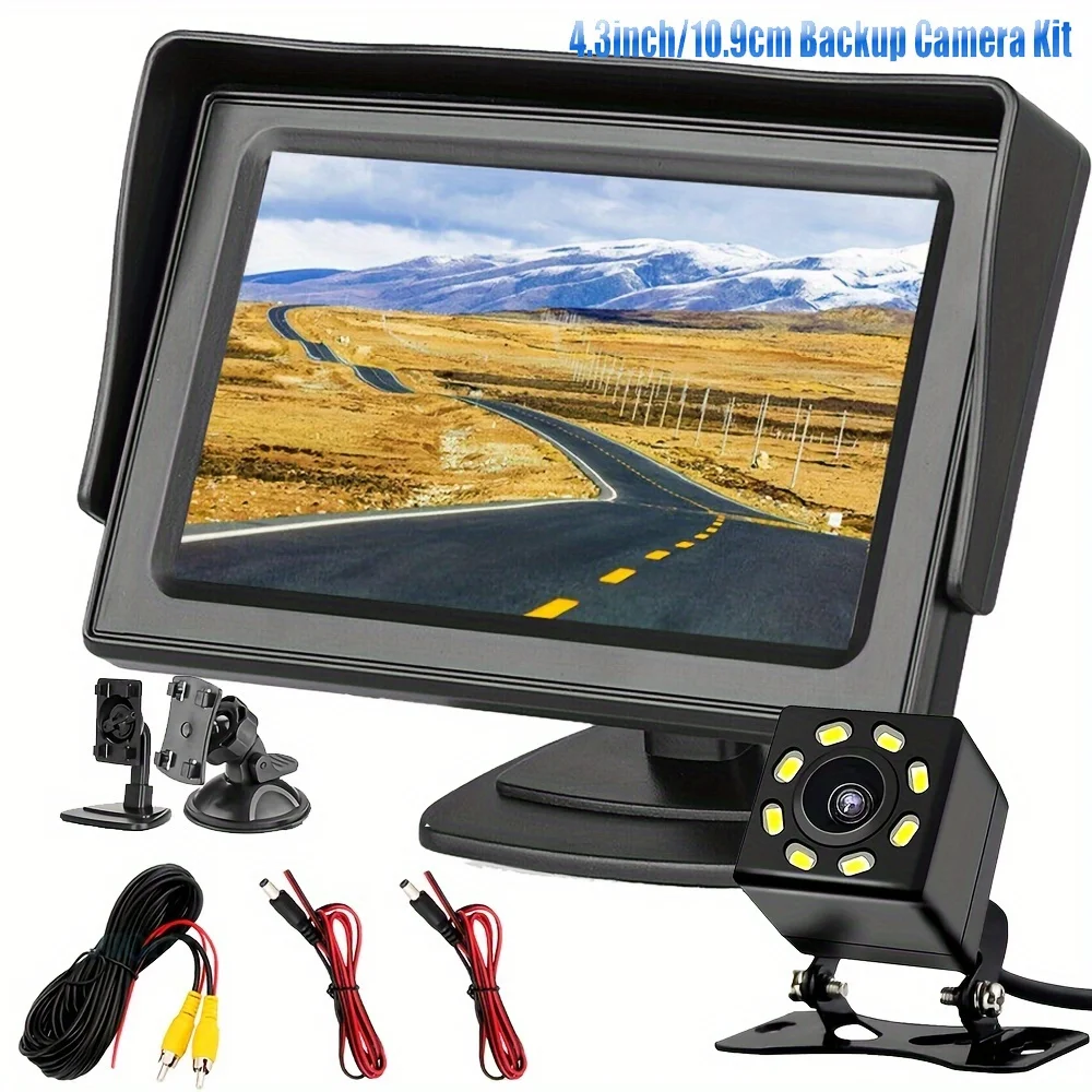 Car Rear View Backup Camera 4.3Inch HD Display LCD Monitor Full Set, Parking System for Pickup Van RV Easy Installation
Car Rear View Backup Camera 4.3Inch HD Display LCD Monitor Full Set, Parking System for Pickup Van RV Easy Installation