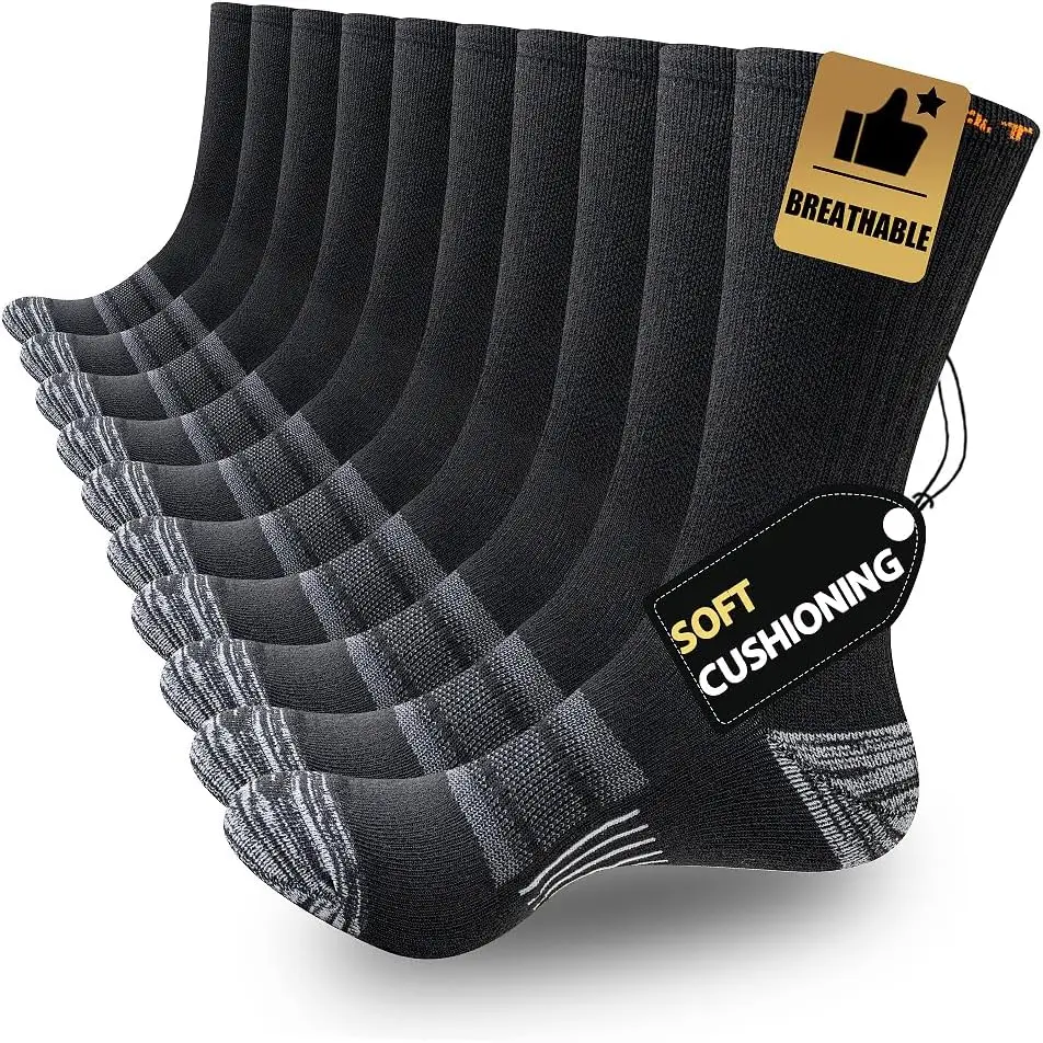 5/10 Pairs Men's Lightweight Athletic Cushioned Breathable Work High Calf Long Boot Socks
5/10 Pairs Men's Lightweight Athletic Cushioned Breathable Work High Calf Long Boot Socks