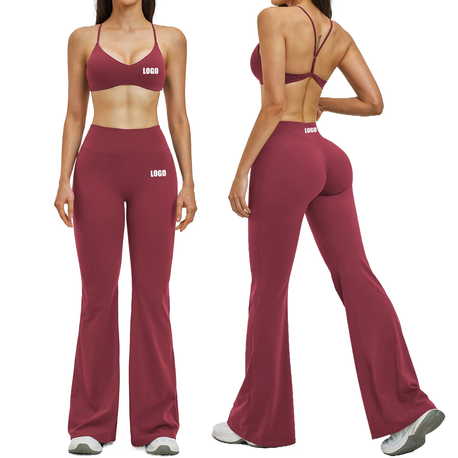 Custom LOGO Women's Skinny Back Yoga Fashion Micro Fitness Sports Outdoor Running Fitness Wear Two-piece Set
Custom LOGO Women's Skinny Back Yoga Fashion Micro Fitness Sports Outdoor Running Fitness Wear Two-piece Set