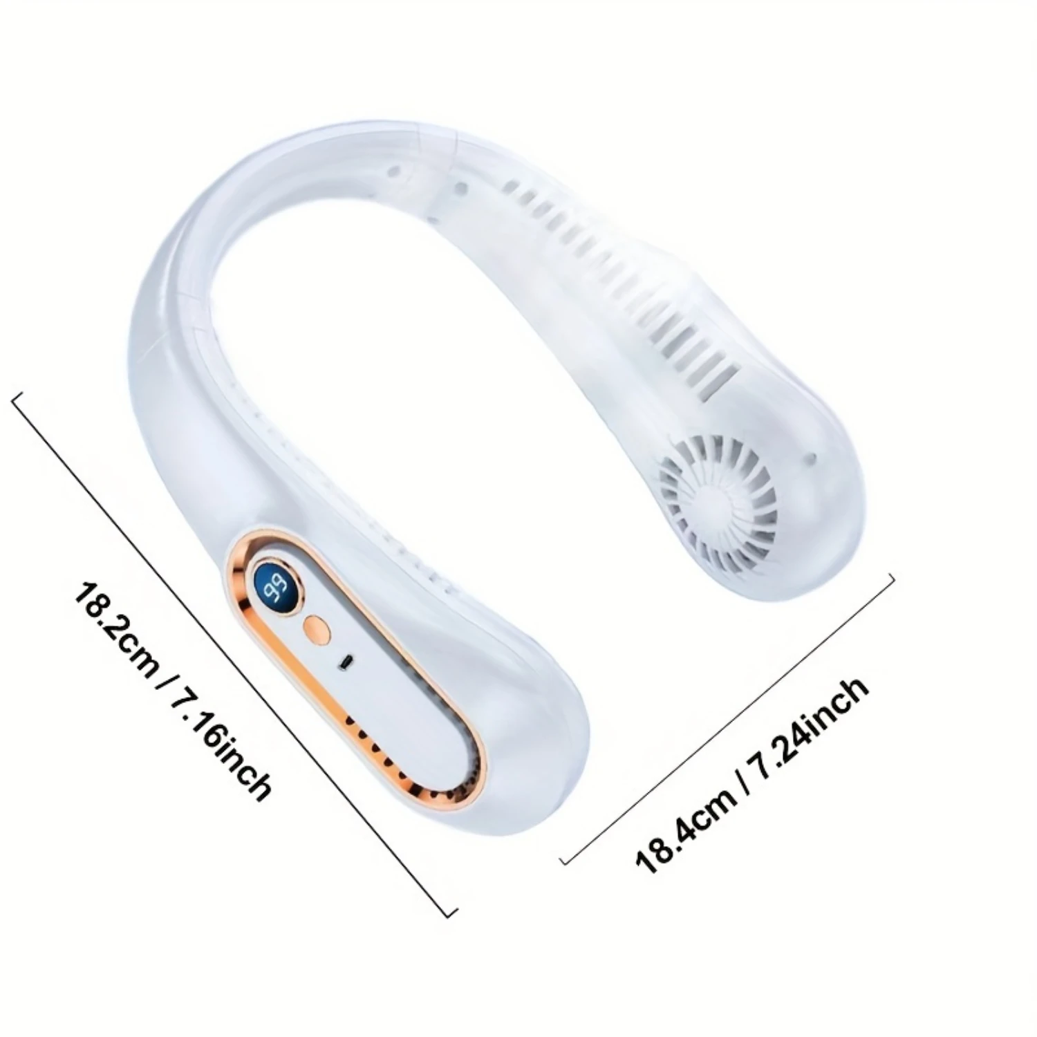 1 Pcs Portable Wearable Neck Fan with 5 Speeds - Super Strong Bladeless Design, Digital Display, Rechargeable Lithium Battery, a
1 Pcs Portable Wearable Neck Fan with 5 Speeds - Super Strong Bladeless Design, Digital Display, Rechargeable Lithium Battery, a
