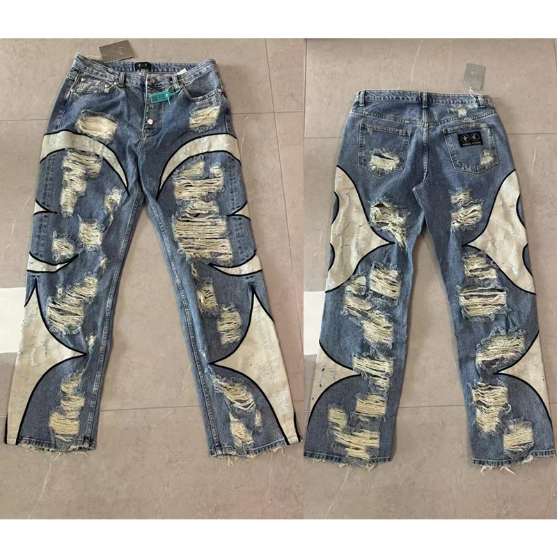 Высококачественные трендовые джинсы из плотной ткани, джинсы с разрушенными карманами, повседневные брюки, классические клубные джинсовые брюки с логотипом
Высококачественные трендовые джинсы из плотной ткани, джинсы с разрушенными карманами, повседневные брюки, классические клубные джинсовые брюки с логотипом