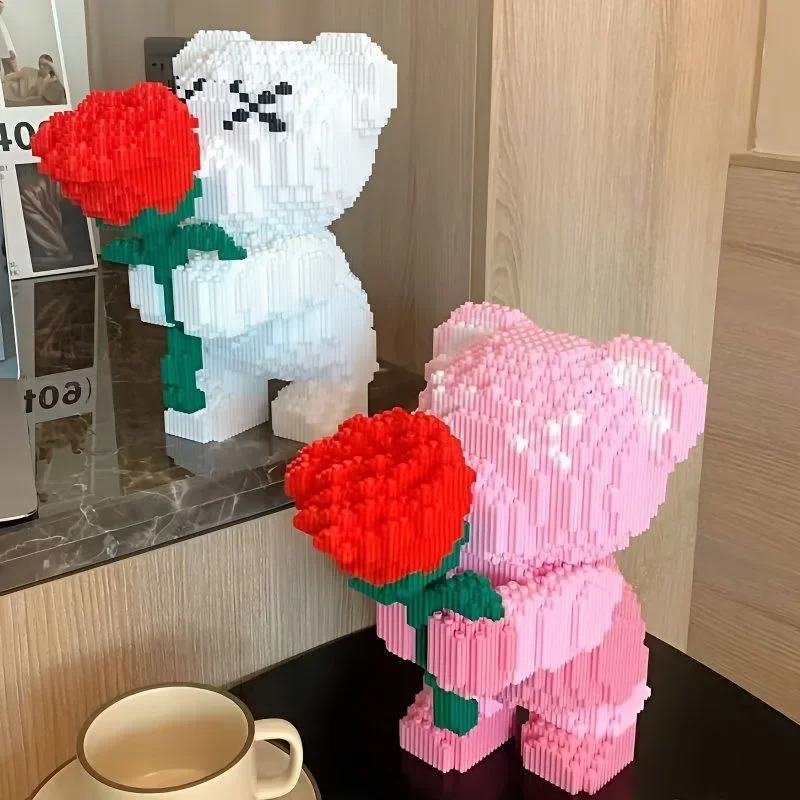 Cute Cartoon Pink Flower Teddy Bear Building Block Toy Educational Toy for Kids Gifts for Boys and Girls Desktop Decorations
Cute Cartoon Pink Flower Teddy Bear Building Block Toy Educational Toy for Kids Gifts for Boys and Girls Desktop Decorations