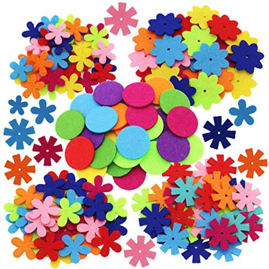 4 Shapes 150 PCS Felt Flowers Fabric Flower Ornaments for Clothes, Bags, Shoes, Hats and Other Craft Decorations, Assorted Colo
4 Shapes 150 PCS Felt Flowers Fabric Flower Ornaments for Clothes, Bags, Shoes, Hats and Other Craft Decorations, Assorted Colo