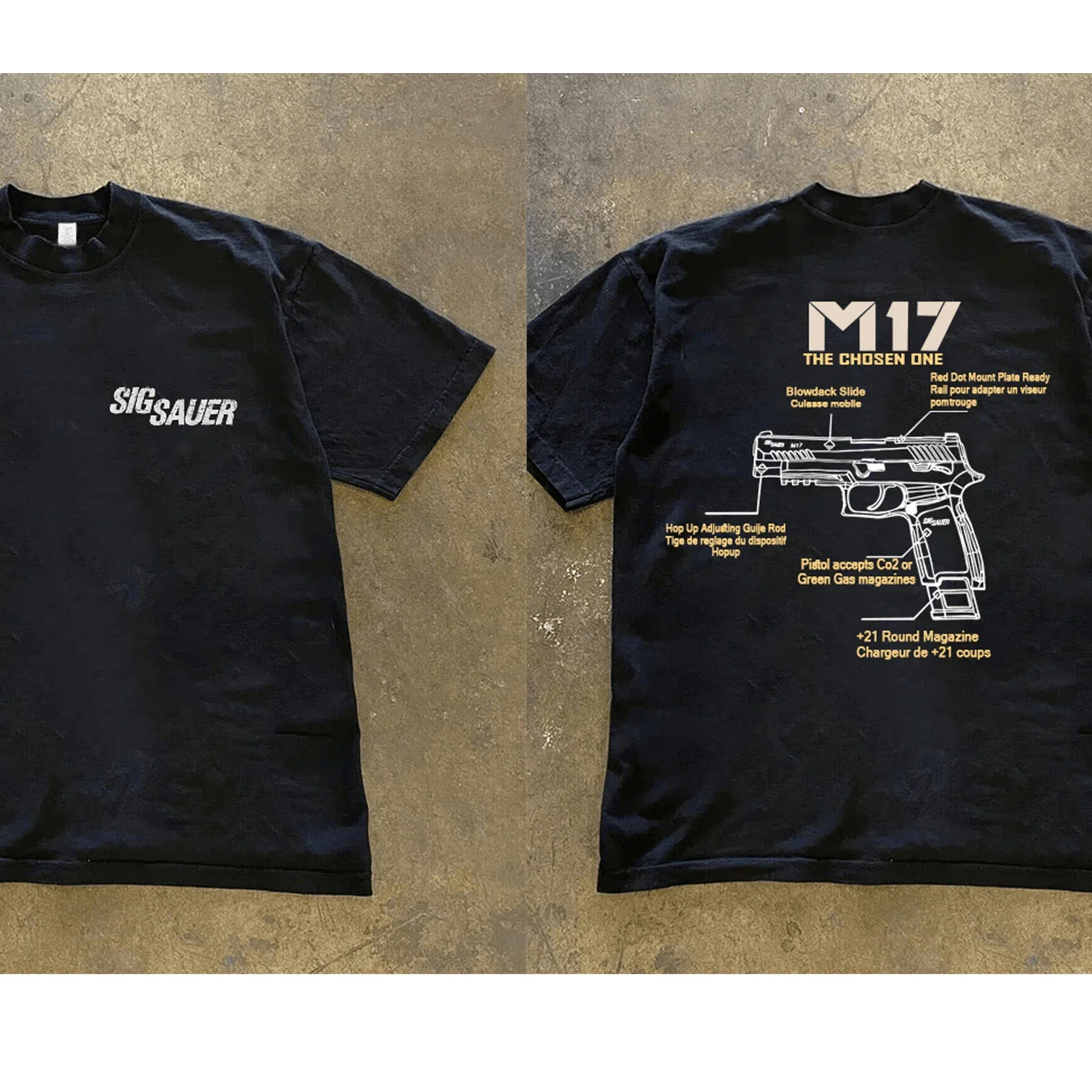 Men's Graphic in Sigsauer M17 T-Shirt 100% Cotton Sweat Wicking Breathable High Quality Casual Tee for Easy Movement
Men's Graphic in Sigsauer M17 T-Shirt 100% Cotton Sweat Wicking Breathable High Quality Casual Tee for Easy Movement