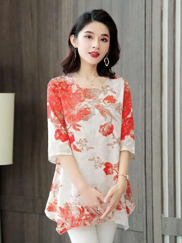 2025 New Summer Loose Maternity Print Chiffon Top Short Sleeve Cover-Up Casual Standard Fit V-Neck Short Dress for Women
2025 New Summer Loose Maternity Print Chiffon Top Short Sleeve Cover-Up Casual Standard Fit V-Neck Short Dress for Women