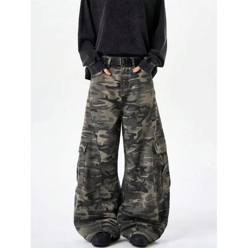 1Justice Brothers Retro American Patchwork Design Washed Denim Cargo Pants,Casual Loose Wide-Leg Pants(Does not include belt and
1Justice Brothers Retro American Patchwork Design Washed Denim Cargo Pants,Casual Loose Wide-Leg Pants(Does not include belt and