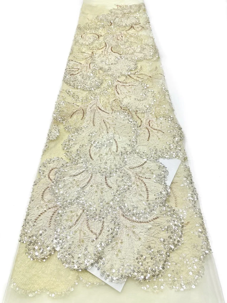 African Beaded Mesh Embroidered Lace Fabric Elegant French Bridal Sequined Lace Fabric Bridal Party Wedding Gown
African Beaded Mesh Embroidered Lace Fabric Elegant French Bridal Sequined Lace Fabric Bridal Party Wedding Gown