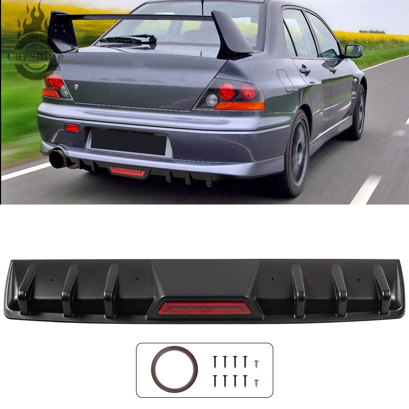 Задний бампер, диффузор, плавники акулы, черный для Mitsubishi Lancer CJ/CY/CF Sedan
Задний бампер, диффузор, плавники акулы, черный для Mitsubishi Lancer CJ/CY/CF Sedan