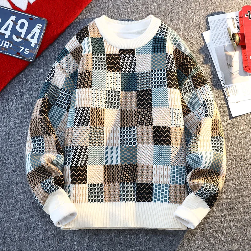 Мужской вязаный свитер в стиле ретро, теплый зимний трикотажный джемпер, молодежный модный брендовый свитер с вышивкой, повседневный лонгслив
Мужской вязаный свитер в стиле ретро, теплый зимний трикотажный джемпер, молодежный модный брендовый свитер с вышивкой, повседневный лонгслив