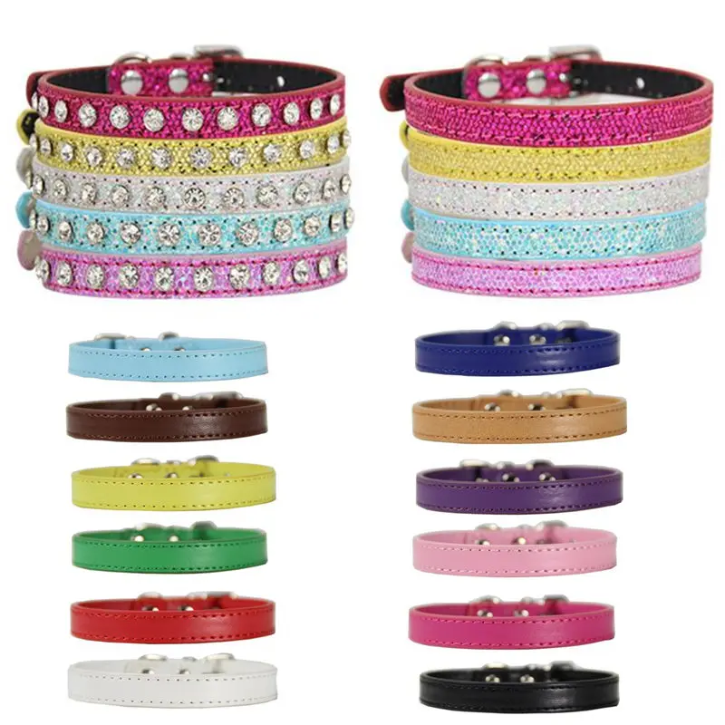 Colorful Shining Diamond Rhinestone Pet Collar Genuine Leather Neck Strap Safe for Cat Dog Soft Pet Supplies Accessories
Colorful Shining Diamond Rhinestone Pet Collar Genuine Leather Neck Strap Safe for Cat Dog Soft Pet Supplies Accessories