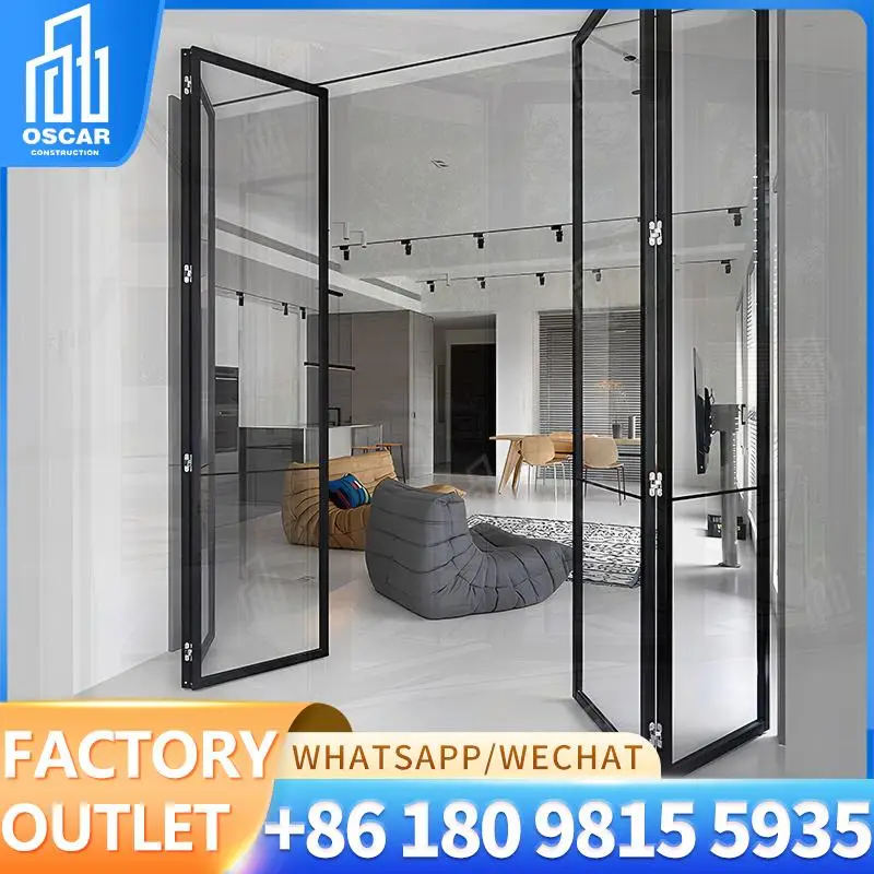 Double Glazed BiFolding Door Aluminum Folding Door Thermal Break Soundproof Commercial Exterior Building Storefront Office
Double Glazed BiFolding Door Aluminum Folding Door Thermal Break Soundproof Commercial Exterior Building Storefront Office