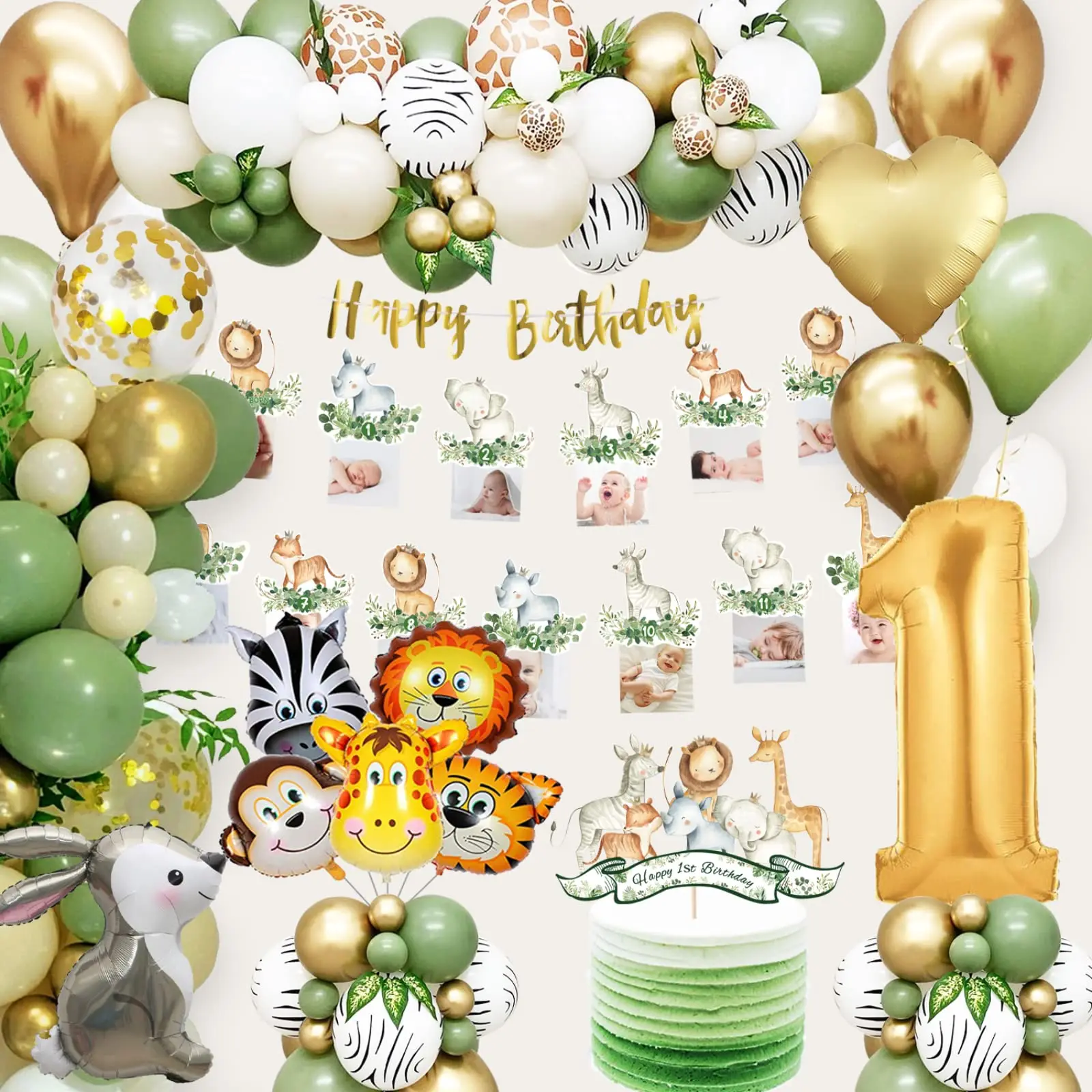 1 Birthday Boy Girl Jungle Birthday Decoration Children Birthday Decoration with Safari Balloons 1st Birthday for Decoration 1st
1 Birthday Boy Girl Jungle Birthday Decoration Children Birthday Decoration with Safari Balloons 1st Birthday for Decoration 1st