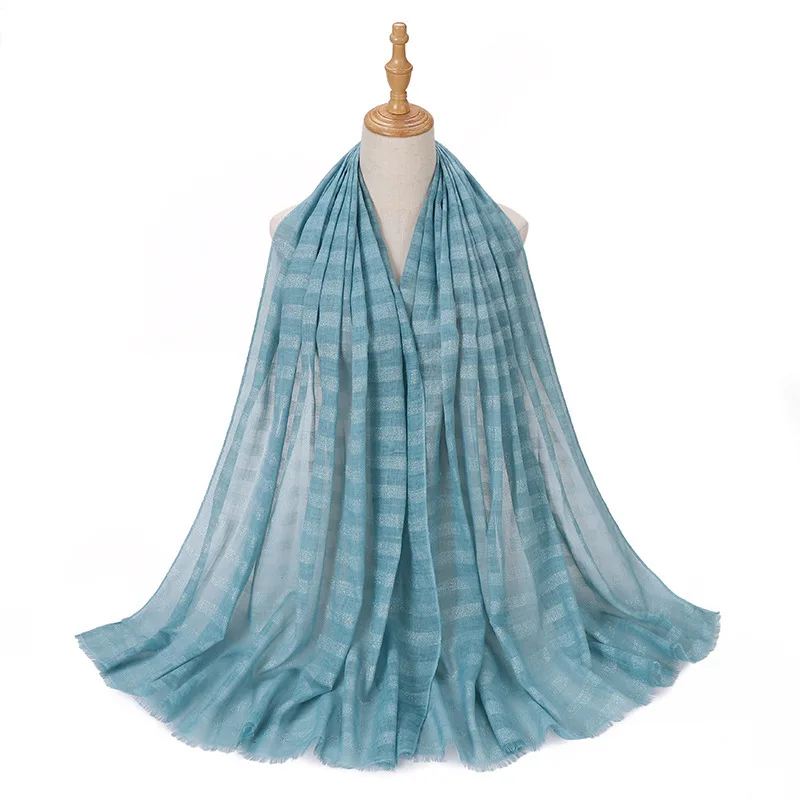 Solid Color Head Wrap Plaid Stripe Burrs Cotton Yarn Women's Linen Head Scarf Accessories Soft Long Musulman Shawl 90*180CM
Solid Color Head Wrap Plaid Stripe Burrs Cotton Yarn Women's Linen Head Scarf Accessories Soft Long Musulman Shawl 90*180CM