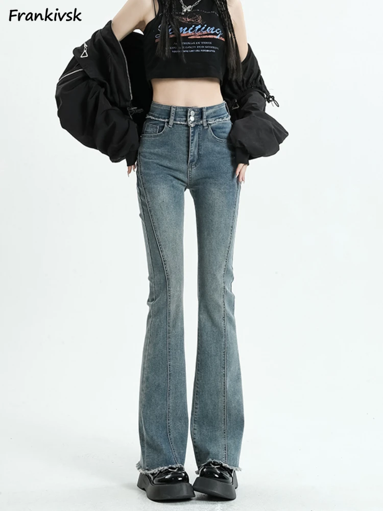 High Waist Flare Jeans Women Slim Harajuku Leisure Korean Style Autumn Frayed Do Old Daily Ankle Length Streetwear Elegant 2023
High Waist Flare Jeans Women Slim Harajuku Leisure Korean Style Autumn Frayed Do Old Daily Ankle Length Streetwear Elegant 2023