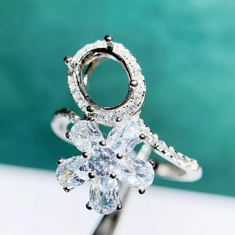 MeiBaPJ 6mm*8mm Elliptic Stone 925 Silver Fashion Zircon Ring Setting DIY Empty Holder for Women Fine Charm Jewelry
MeiBaPJ 6mm*8mm Elliptic Stone 925 Silver Fashion Zircon Ring Setting DIY Empty Holder for Women Fine Charm Jewelry