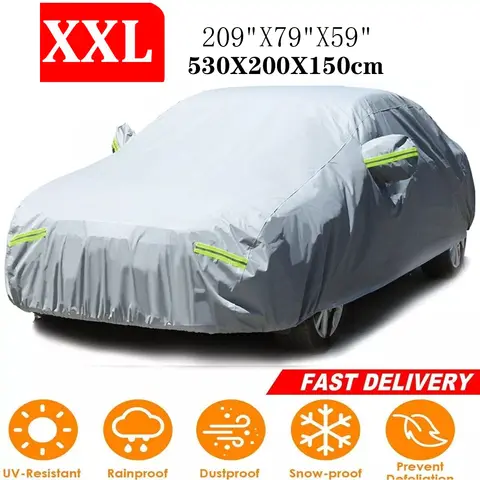 Full Car Cover Sun Dust Scratch Rain Snow UV 190T Waterproof Rainsun Dust Early Breathable Outdoor For SUV Cars