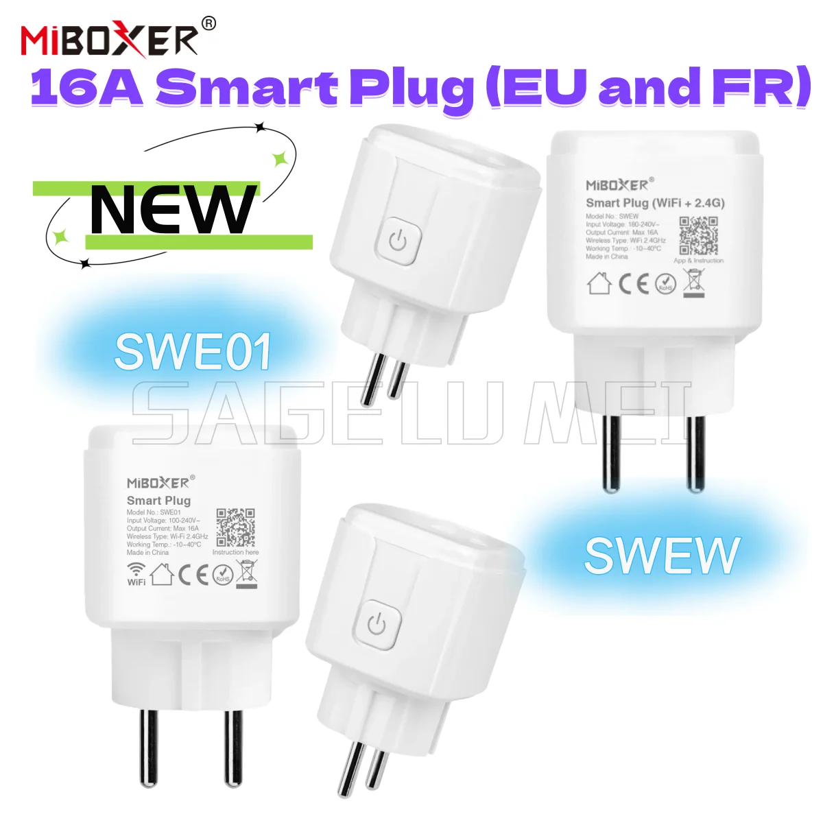 Miboxer Tuya Smart Home Socket SWEW SWE01 WiFi16A EU&FR Plug Remote Control Timer Power Monitor Support Voice Control Home Alexa
Miboxer Tuya Smart Home Socket SWEW SWE01 WiFi16A EU&FR Plug Remote Control Timer Power Monitor Support Voice Control Home Alexa
