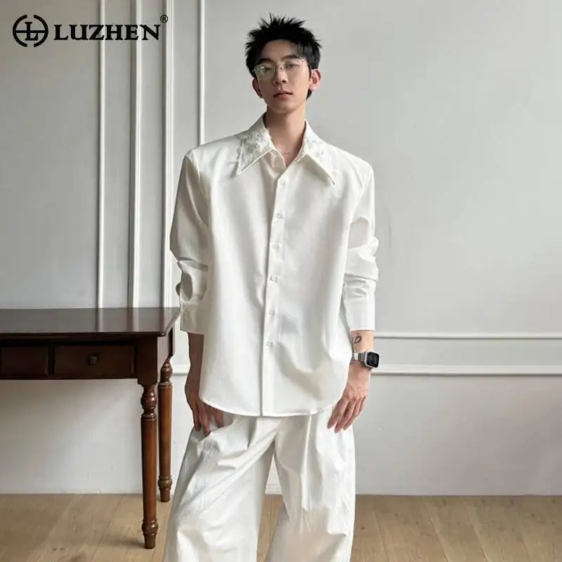 LUZHEN 2026 New Embroidery Three-dimensional Lapel Long Sleeve Shirts Men's Handsome Elegant Solid Color Casual Clothes JY6950
LUZHEN 2026 New Embroidery Three-dimensional Lapel Long Sleeve Shirts Men's Handsome Elegant Solid Color Casual Clothes JY6950