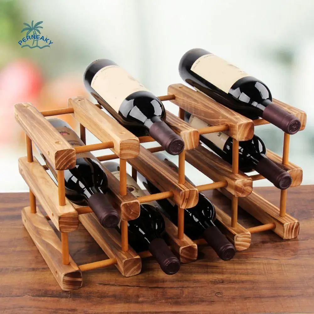Solid Wood Red Wine Rack Decorative Simple Style Bottle Display Holder Stackable Space Saving Wine Bottle Display Rack
Solid Wood Red Wine Rack Decorative Simple Style Bottle Display Holder Stackable Space Saving Wine Bottle Display Rack