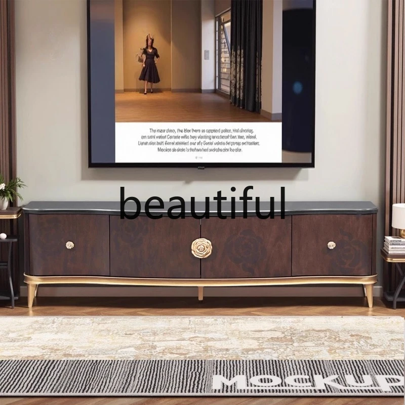 North American Modern American Light Luxury Solid Wood TV Cabinet Living Room Walnut Marble Surface Four-door Floor Cabinet
North American Modern American Light Luxury Solid Wood TV Cabinet Living Room Walnut Marble Surface Four-door Floor Cabinet